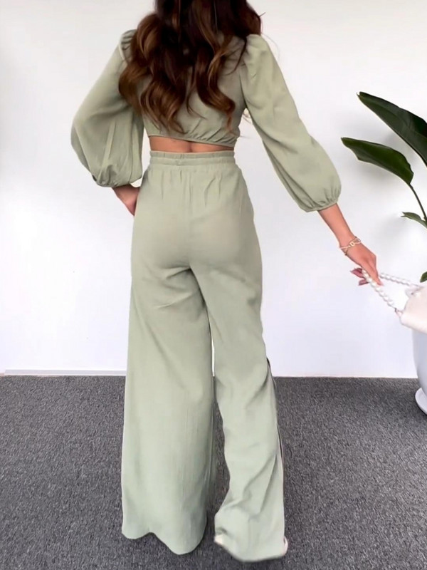 Dvodijelni komplet ružičasto crvene majice s bluzama 3/4 rukava i odijela s hlačama Proljeće jesen Ženski komplet modne trenirke odgovarajućeg plašta