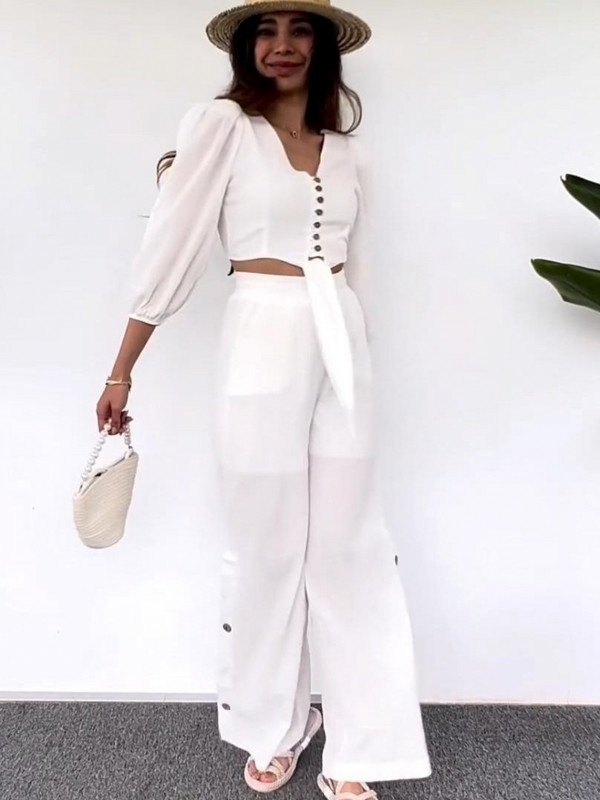 Dvodijelni komplet ružičasto crvene majice s bluzama 3/4 rukava i odijela s hlačama Proljeće jesen Ženski komplet modne trenirke odgovarajućeg plašta