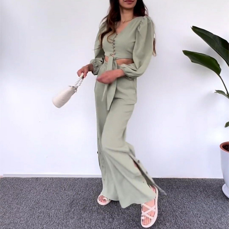 Dvodijelni komplet ružičasto crvene majice s bluzama 3/4 rukava i odijela s hlačama Proljeće jesen Ženski komplet modne trenirke odgovarajućeg plašta