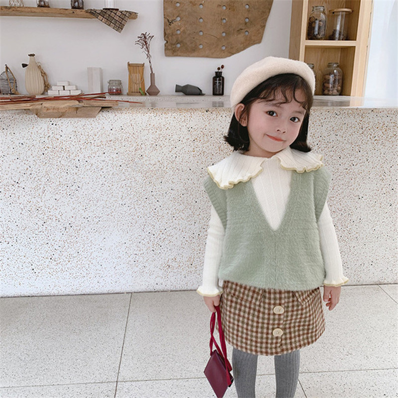 Zimska plisirana dječja suknja odjeća za djevojčice vuna Debela topla školska karirana suknja za djevojčice Princess suknja Dječja nova podsuknja za djevojčice