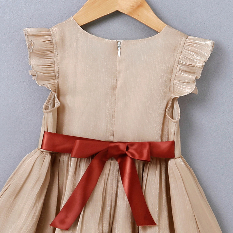 Nova haljina za djevojčice proljeće ljeto odjeća za bebe jednobojna mašna remen četvrtasti izrez dječja haljina princeza večernja haljina