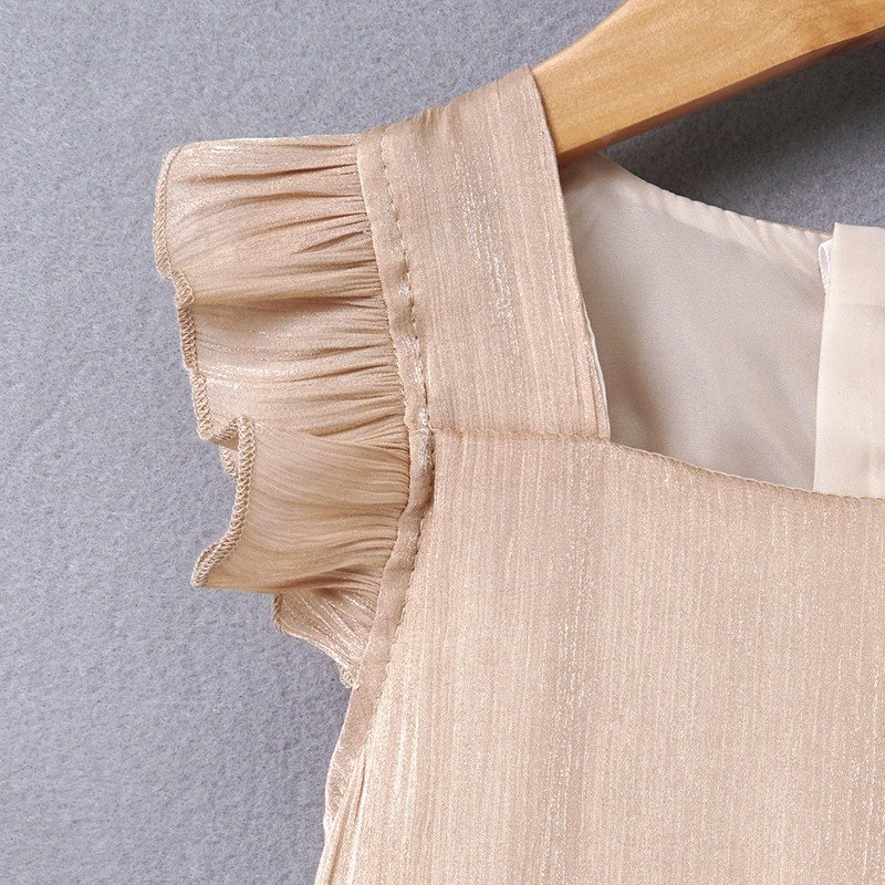 Nova haljina za djevojčice proljeće ljeto odjeća za bebe jednobojna mašna remen četvrtasti izrez dječja haljina princeza večernja haljina