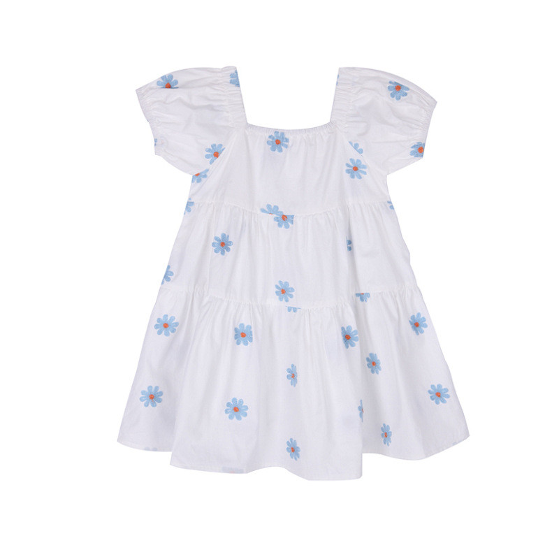 Ljetne djevojke, slatka haljina s vezom, trodimenzionalna cvjetna haljina, princeza, šarm Vestidos, dječja odjeća za djevojčice, dječje haljine za djevojčice