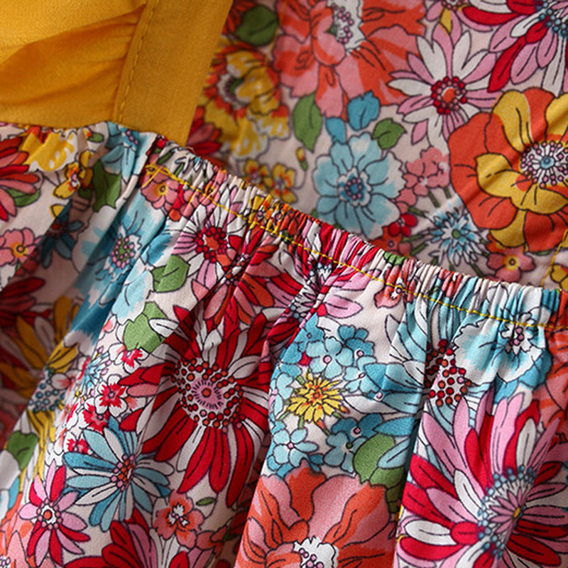 Haljina za djevojčice Ljetna nova dječja odjeća Haljina za plažu s naramenicama u obliku cvijeta Dječja odjeća za malu djecu Slatka princeza Vestidos + šešir