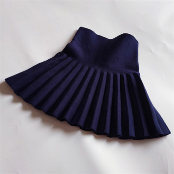 Παιδικές φούστες2022 Φθινόπωρο/Χειμώνας Κοριτσίστικες Φούστες Παιδικές Πλεκτές Πλισέ Κοντές Φούστες Ψηλόμεσες Πλισέ Φούστες Μονόχρωμο