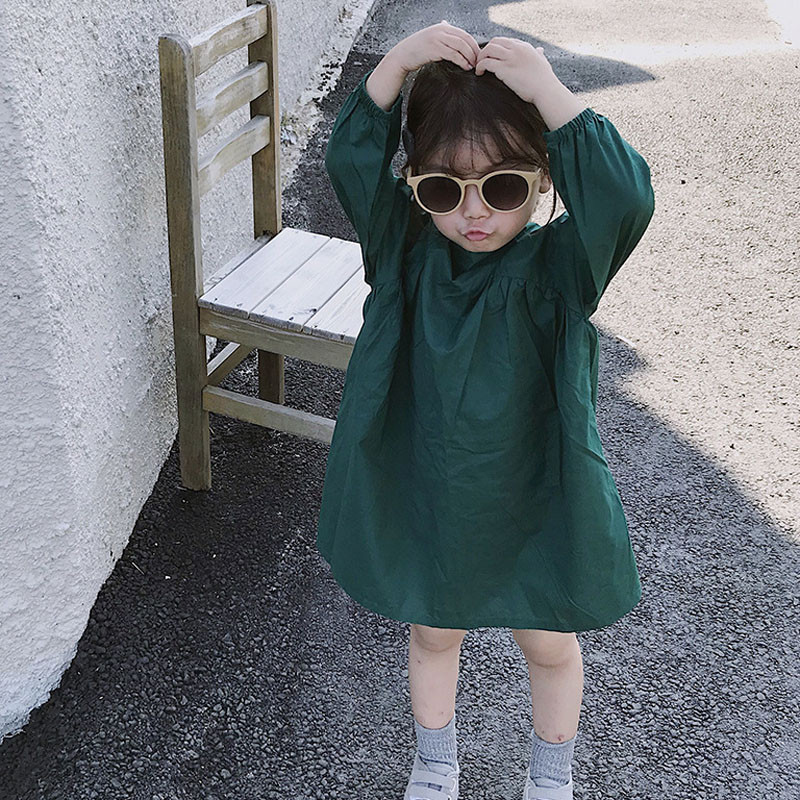 Proljetno ljeto Haljina za djevojke u korejskom stilu Haljina za princezu dugih rukava na leđima Dječja odjeća Dječja odjeća