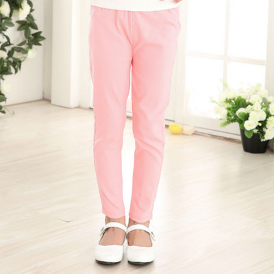 Tüdrukute pliiatspüksid kevadsuvised õhukesed laste pealisrõivad, kitsad venivad kommid värvilised lastele säärised püksid WTP14