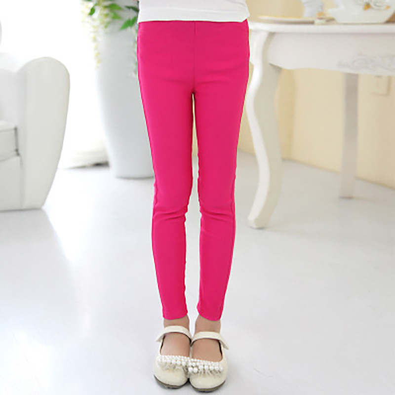 Tüdrukute pliiatspüksid kevadsuvised õhukesed laste pealisrõivad, kitsad venivad kommid värvilised lastele säärised püksid WTP14