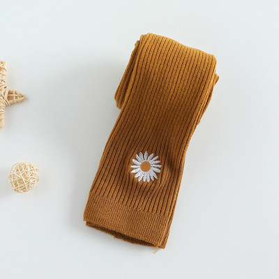 Proljeće Jesen Pamučne Tajice za bebe Suncokret Vez Hlače za novorođenčad Djevojčice Tople hlačice za bebe Dječje Tajice 0-6 godina