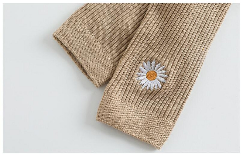 Proljeće Jesen Pamučne Tajice za bebe Suncokret Vez Hlače za novorođenčad Djevojčice Tople hlačice za bebe Dječje Tajice 0-6 godina