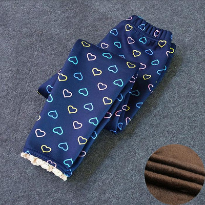 Laste püksid Sügis- ja talveriided Multifilmide trükkimine Püksid Tüdrukud Stretch Plus Velvet Stretch Säärised Sooja hoidmiseks