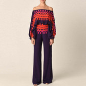 2-dijelni ženski kompleti Bluza s cvjetnim printom Majice i hlače Odijela Ljeto Jesen Dashiki Afrički komplet Trenirka