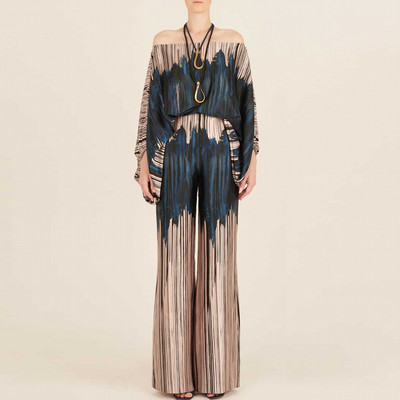 2-dijelni ženski kompleti Bluza s cvjetnim printom Majice i hlače Odijela Ljeto Jesen Dashiki Afrički komplet Trenirka