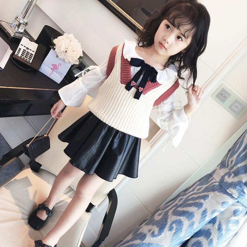 VIDMID Uus talvine tüdrukute nahast seelik lastele Korea mood beebi nahast seelik laste seelik mitmekülgsed vihmavarju riided P772