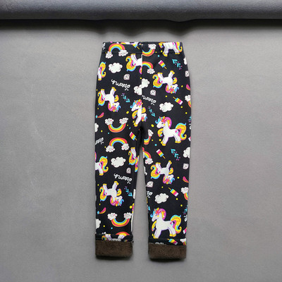 Odjeća za djevojčice Dječje tajice Djevojčica Zima Jesen Debele tople tajice iz crtanih filmova Hlače Tajice za dječake Djevojčice plus baršunaste hlače