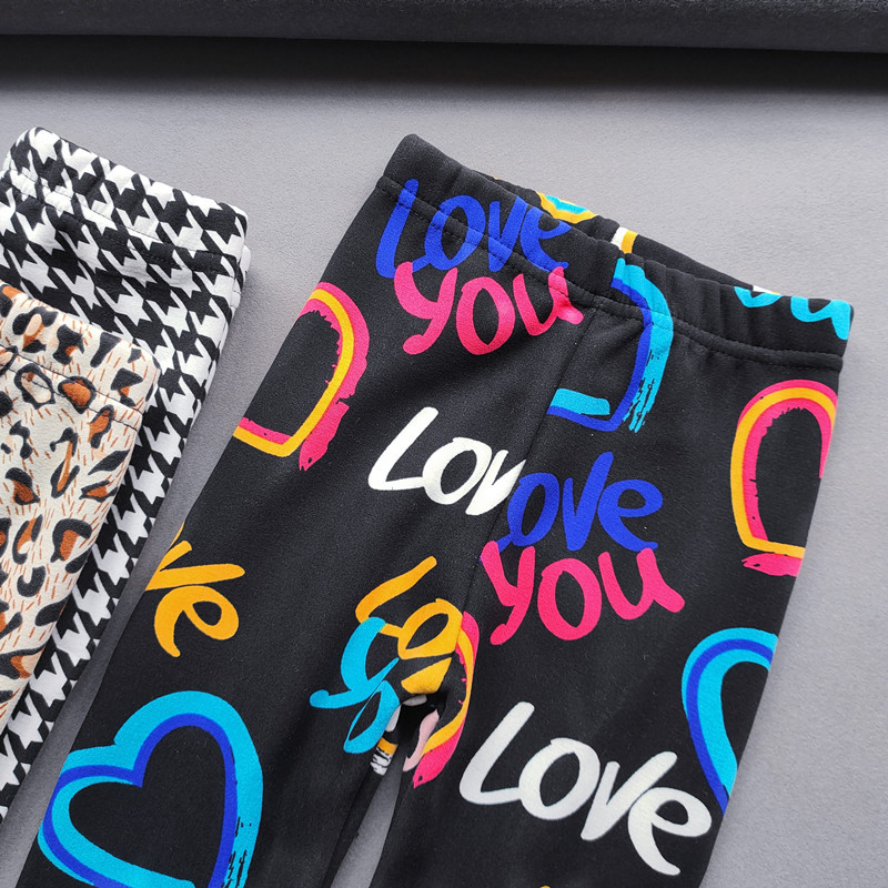 Odjeća za djevojčice Dječje tajice Djevojčica Zima Jesen Debele tople tajice iz crtanih filmova Hlače Tajice za dječake Djevojčice plus baršunaste hlače