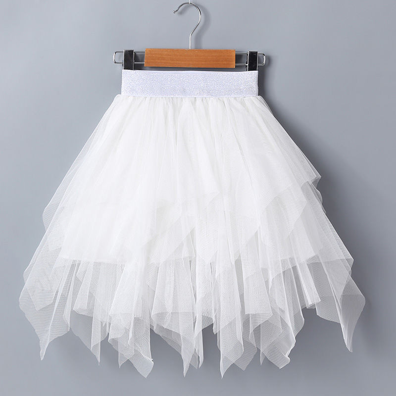 VIDMID Tüdrukute poolseelik laste kook kohev tuti seelik printsess pits ebaregulaarne võrkseelik vikerkaare võrkseelik kiht P158