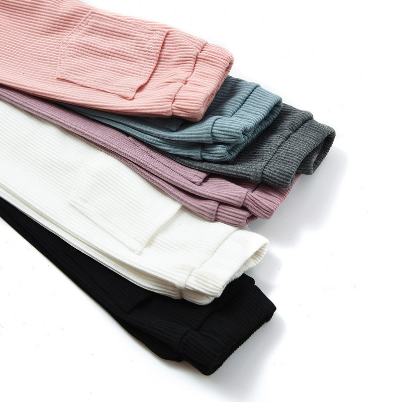 Uued poistele ja tüdrukutele suured Pp püksid Trendikas keermega puuvillane paksu taskuga säärised väikelastele vabaaja püksid beebile