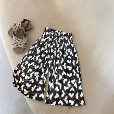 Ljetne cool hlače Hlače na nabore za djevojčice Modne tanke hlače protiv komaraca Sredovječne dječje hlače širokih nogavica na devet točaka