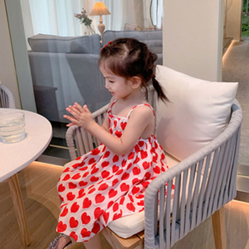 Sling haljine za djevojčice ljetna odjeća modna slatka tanka dječja dječja haljina princeze bez rukava