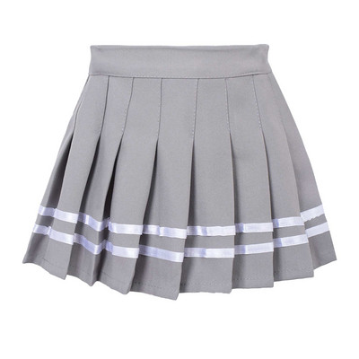 Παιδικές μαθητικές σχολικές στολές κοριτσιών Φούστα σε γραμμή Α Μόδα Ελαστική μέση Πλισέ φούστα σε στυλ ριγέ με πάτο για εφήβους