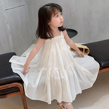 Φορέματα για κορίτσια Καλοκαίρι 2022 Κορεάτικο στυλ Cool casual παιδικά ρούχα Πριγκίπισσα Φόρεμα Baby Kids Suspender Beach Vestidos