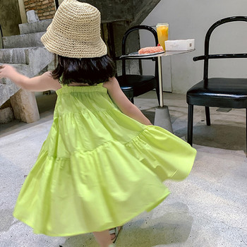 Φορέματα για κορίτσια Καλοκαίρι 2022 Κορεάτικο στυλ Cool casual παιδικά ρούχα Πριγκίπισσα Φόρεμα Baby Kids Suspender Beach Vestidos