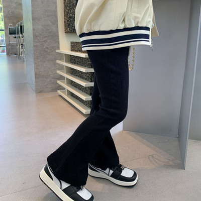 Proljeće Jesen Novo Djevojačke hlače Pit Trumpet Hlače Europski i američki stil Modne hlače Tajice Dječja odjeća za djevojke