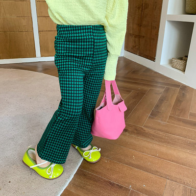 Proljeće Jesen Novo Djevojačke hlače Pit Trumpet Hlače Europski i američki stil Modne hlače Tajice Dječja odjeća za djevojke