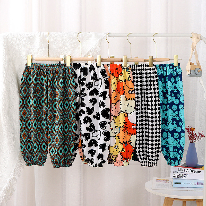 Παιδικά βαμβακερά παντελόνια αντικουνουπικά για νήπιο μωρό Καλοκαίρι δροσερό λουλουδάτο παντελόνι Αγόρια Κορίτσια Αθλητικά casual παντελόνια 4 6 7 8 10 ετών