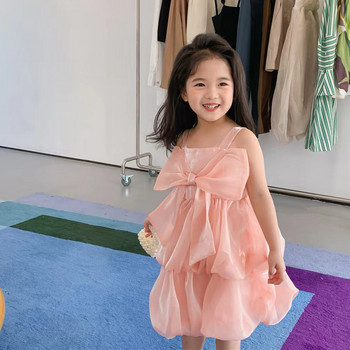 Καλοκαιρινό φόρεμα για κορίτσια Παιδικά ρούχα 2022 Baby Kids Cute Lady Tutu Cake φούστα στράπλες σφεντόνα Φιόγκος Princess Evening Vestidos