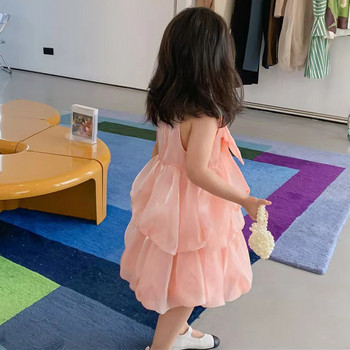 Καλοκαιρινό φόρεμα για κορίτσια Παιδικά ρούχα 2022 Baby Kids Cute Lady Tutu Cake φούστα στράπλες σφεντόνα Φιόγκος Princess Evening Vestidos