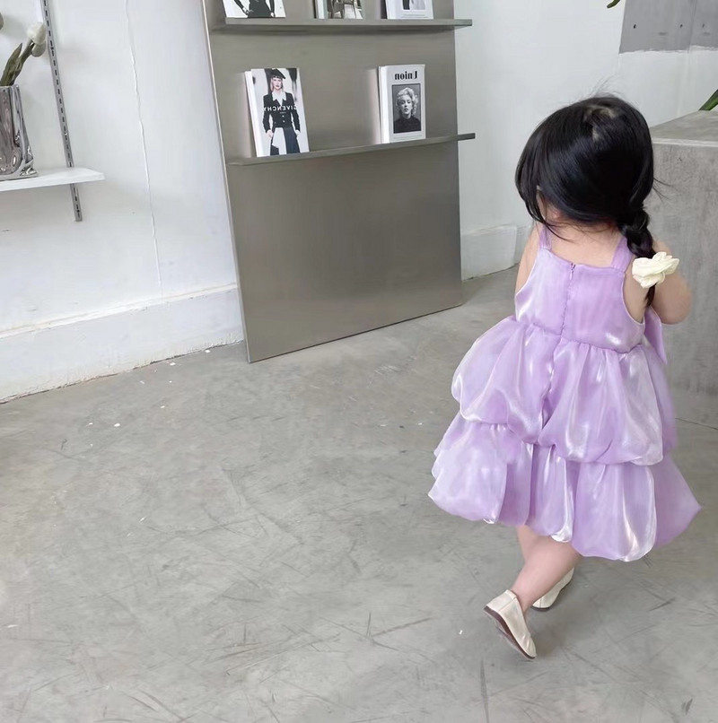 Vasaros mergaičių suknelė Vaikiški rūbai 2022 m. kūdikiams, mielas ponios tutu pyragas Sijonas be petnešėlių lankelis Princesės vakaro vestidos