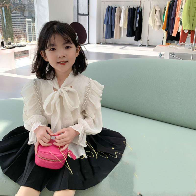 Tüdrukute vabaaja seelik Jaapani Korea stiilis must mitmekülgne plisseeritud seelik Kevadsuvi Tüdrukutele Moodsad Beebide Lasterõivad Tüdrukutele