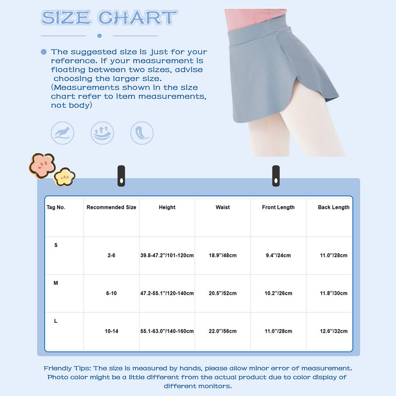 Lastele Tüdrukutele Balletiseelikud Lastele Lühikesed seelikud Baleriinid Balletitantsurõivad Lühike kleit Hingav treeningtantsukostüüm