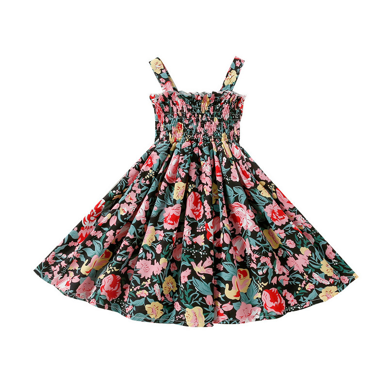 Ljetne djevojačke sling haljine Šarm Vestidos Princess haljine za zabavu Dječja odjeća Dječja odjeća Proljetna cvjetna haljina do struka