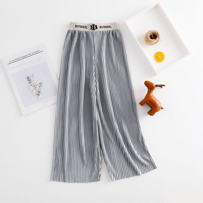 Pantaloni largi pentru fete de vară, coreeană, cu litere elastică în talie pentru copii, pantaloni largi cu pliuri casual WTP133
