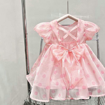 Νέο Κοριτσίστικο Καλοκαιρινό Φόρεμα Πριγκίπισσας Εξωτερικό Παιδικά Ρούχα Πουά Τούτου Φιόγκος Βραδινό Παιδικά Ρούχα Vestidos