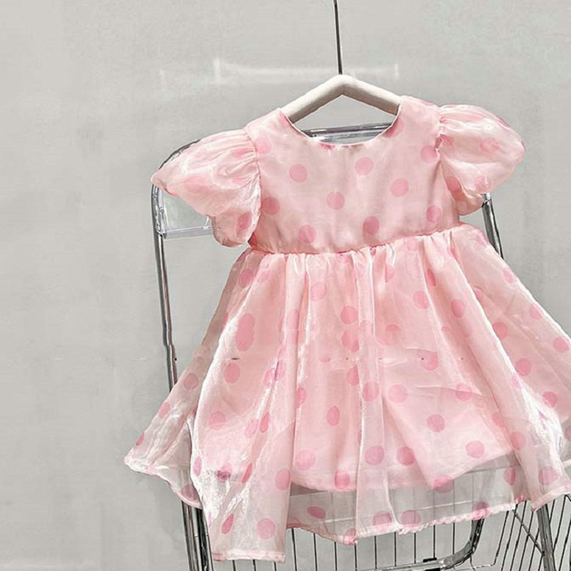 Noua rochie de printesa de vara pentru fete Imbracaminte pentru copii Imbracaminte pentru copii Tutu cu mâneci bufante cu fundita Rochii de seara pentru bebelusi Haine pentru copii