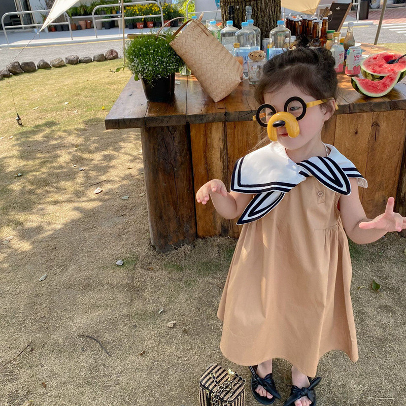 2022. aasta suvine korea versioon lasteriietest, tüdrukute õpilaste koolivormi kleit, väikelaste varrukateta printsess Vestidos