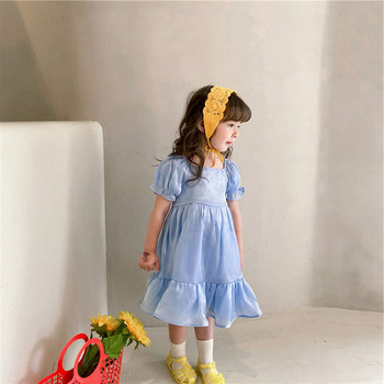 Καλοκαιρινά νέα φορέματα για κορίτσια Παιδικά ρούχα 2022 Μονόχρωμο Streamer Princess Dress Classic Charm Vestidos Baby Girl Dress