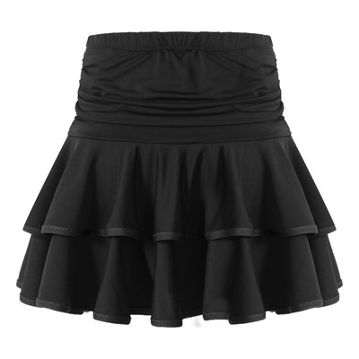 Lapsed Tüdrukud Laste Ladina tantsu seelik Ballroom Samba Chacha tantsukleit sees lühikeste pükstega Laste tantsuetenduste miniseelik