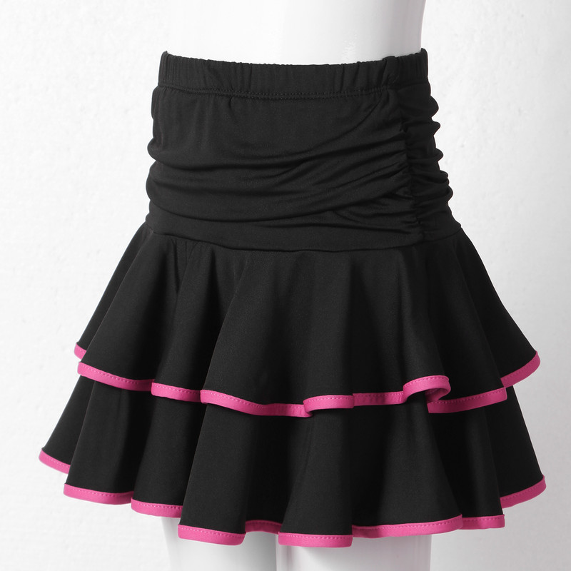 Lapsed Tüdrukud Laste Ladina tantsu seelik Ballroom Samba Chacha tantsukleit sees lühikeste pükstega Laste tantsuetenduste miniseelik