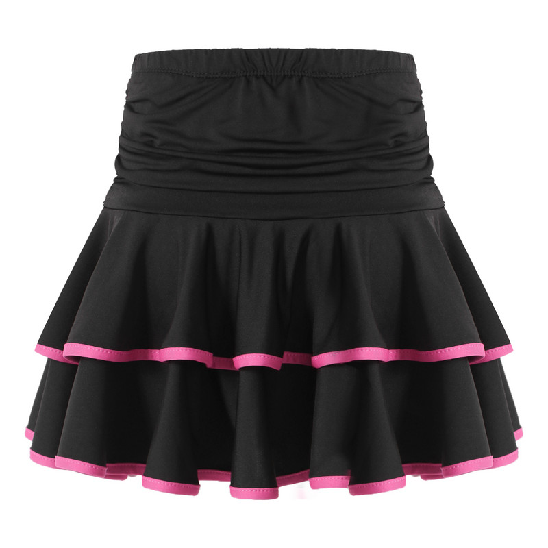 Lapsed Tüdrukud Laste Ladina tantsu seelik Ballroom Samba Chacha tantsukleit sees lühikeste pükstega Laste tantsuetenduste miniseelik