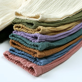 Ljetne ležerne hlače od pamučnog lana bombone boje za djevojčice Dječja odjeća za široku elastičnu donju nogavicu Jednobojne dječje hlače za malu djecu