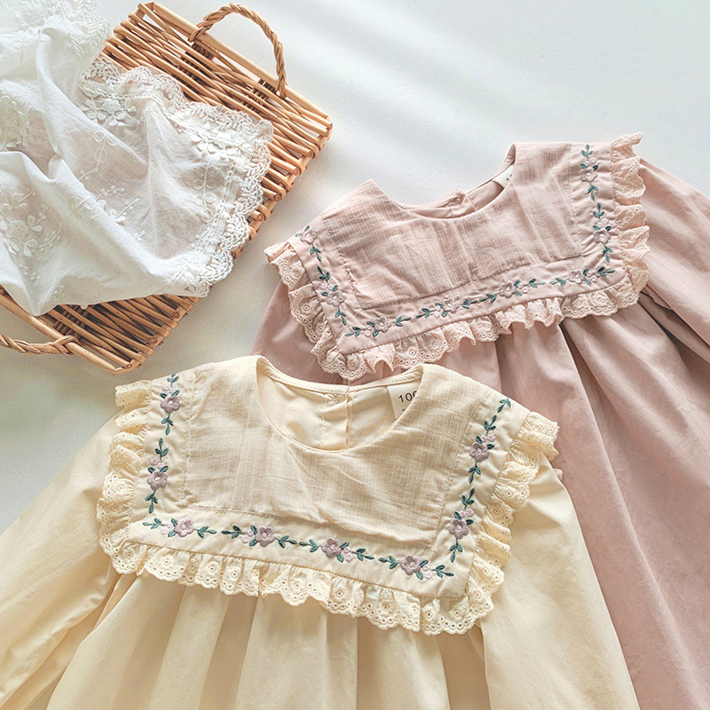 Lilletikandiga tüdrukute kleit Korea versioon 2023. aasta sügis, uus prantsuse stiilis pikkade varrukatega kleit printsessi kleit