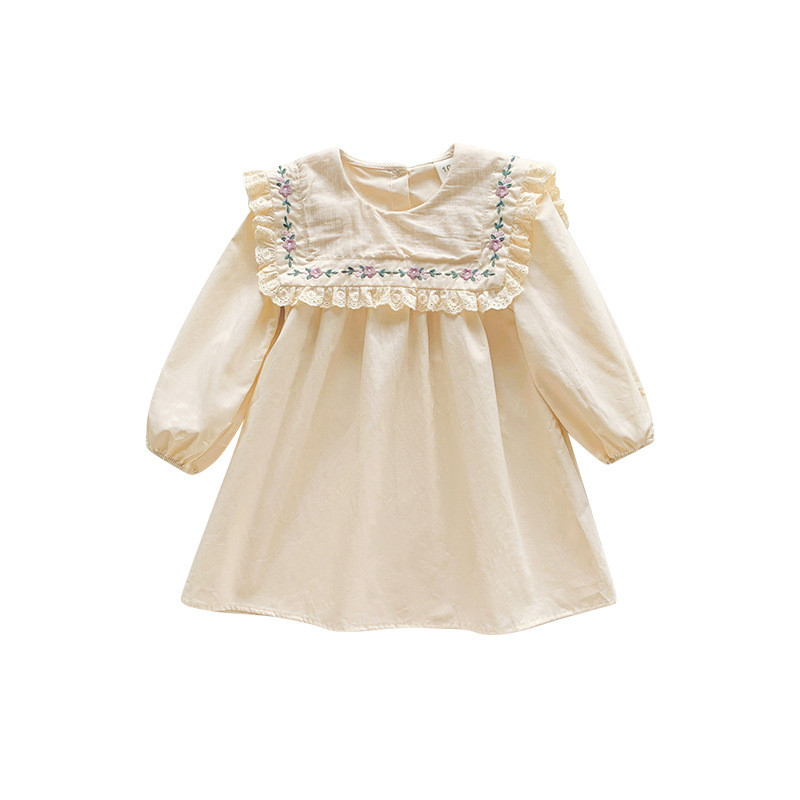 Lilletikandiga tüdrukute kleit Korea versioon 2023. aasta sügis, uus prantsuse stiilis pikkade varrukatega kleit printsessi kleit