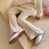 Παιδικά Κοριτσίστικα Βαμβακερά Ριμπ Παντελόνια Ανοιξιάτικα Γλυκά Κορίτσια Μωρό Ψηλόμεση Ελαστικότητα Λεπτό Παντελόνι Παιδικό Κολάν