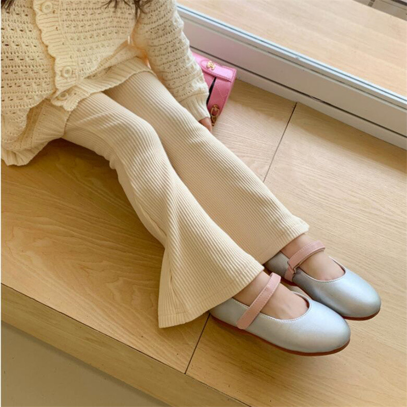 Παιδικά Κοριτσίστικα Βαμβακερά Ριμπ Παντελόνια Ανοιξιάτικα Γλυκά Κορίτσια Μωρό Ψηλόμεση Ελαστικότητα Λεπτό Παντελόνι Παιδικό Κολάν