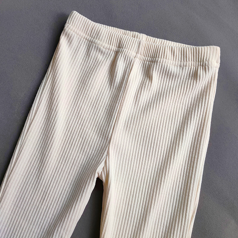 Παιδικά Κοριτσίστικα Βαμβακερά Ριμπ Παντελόνια Ανοιξιάτικα Γλυκά Κορίτσια Μωρό Ψηλόμεση Ελαστικότητα Λεπτό Παντελόνι Παιδικό Κολάν